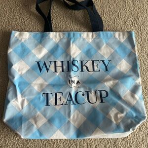 Draper James Blue and White Checkered Tote